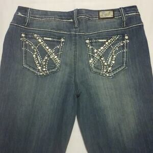 Earl Jeans Embellished Denim Blue Jeans 6P